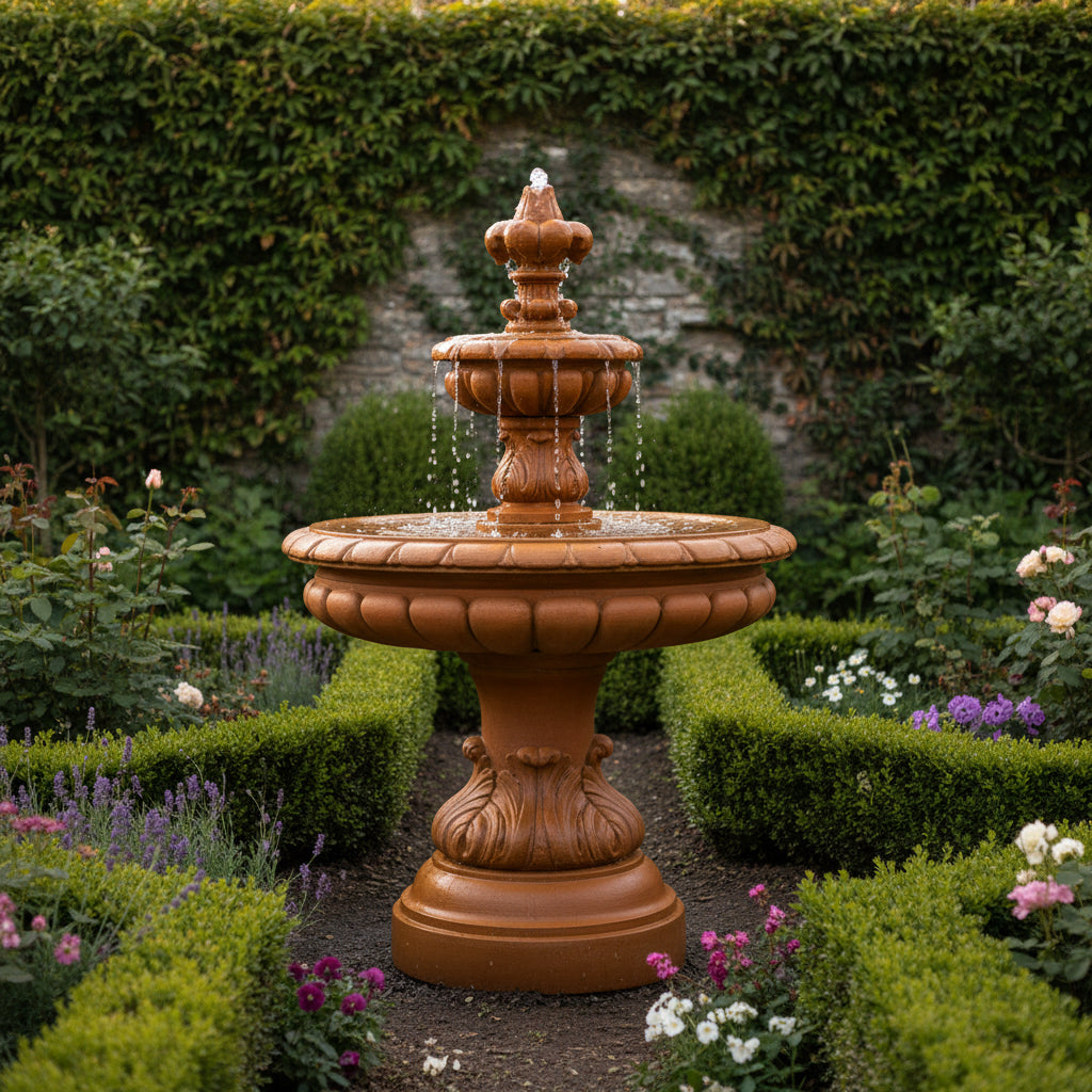 Giannini Garden Giglio Two Tier Outdoor Water Fountain 1276
