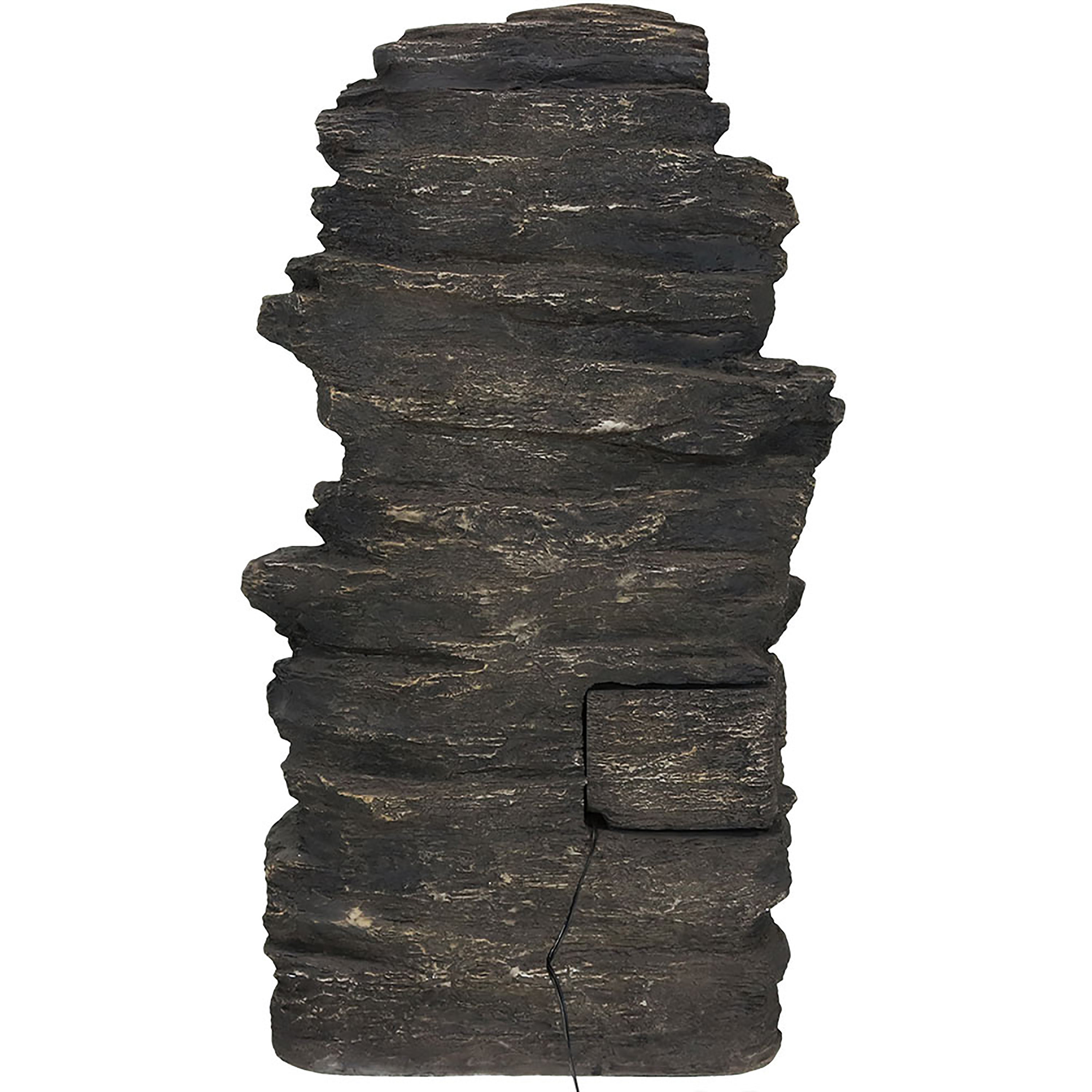 Sunnydaze 39" Rock Falls Electric Waterfall Fountain with LED Lights