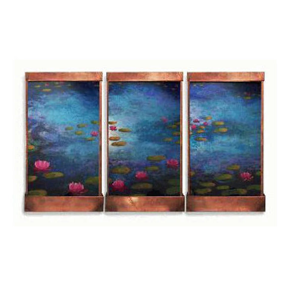 Cameron Harvey Seven Foot Wide Giverny Triptych Indoor Wall Fountain
