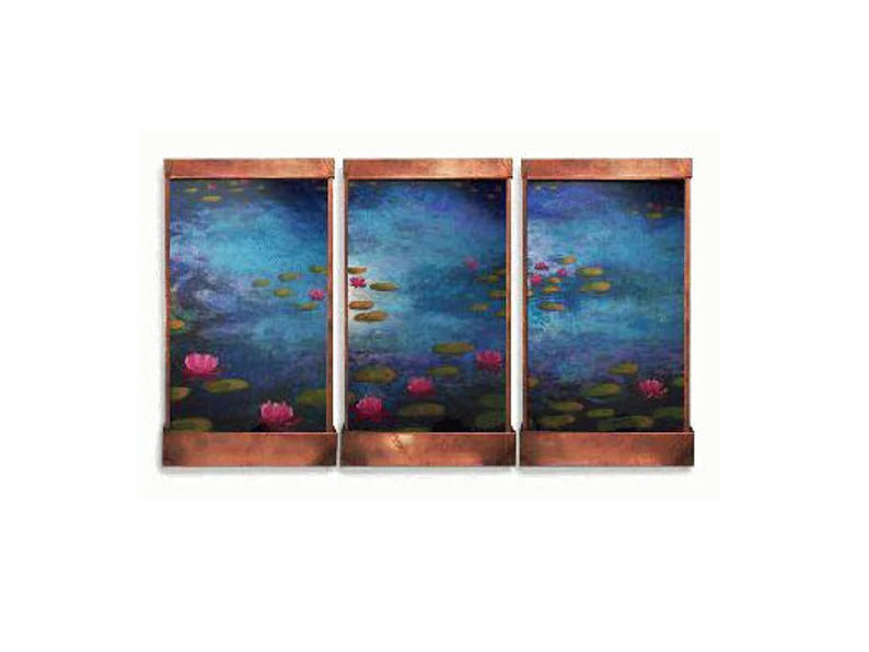 Cameron Harvey Seven Foot Wide Giverny Triptych Indoor Wall Fountain