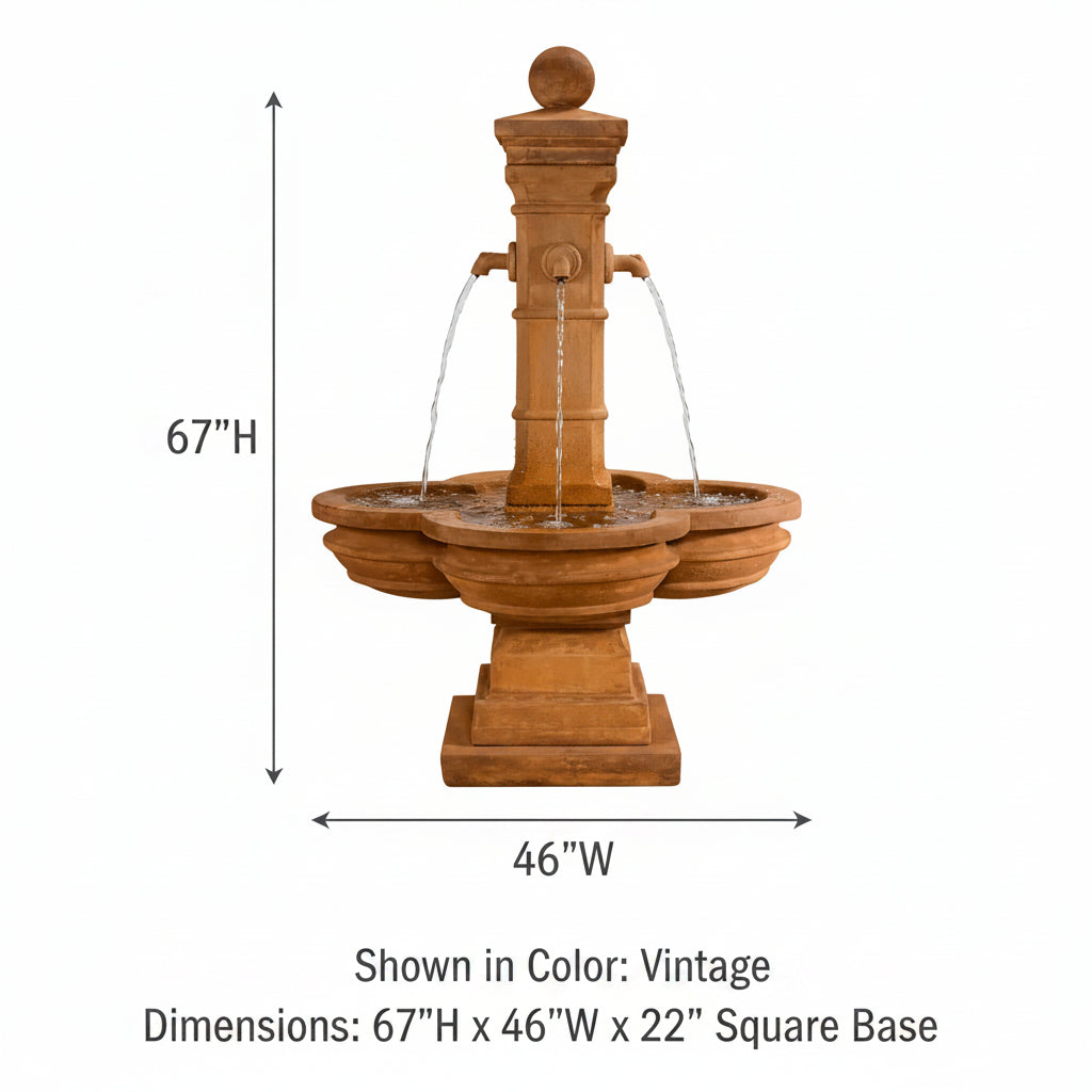Giannini Garden Grand Avignon Outdoor Courtyard Fountain 1595C