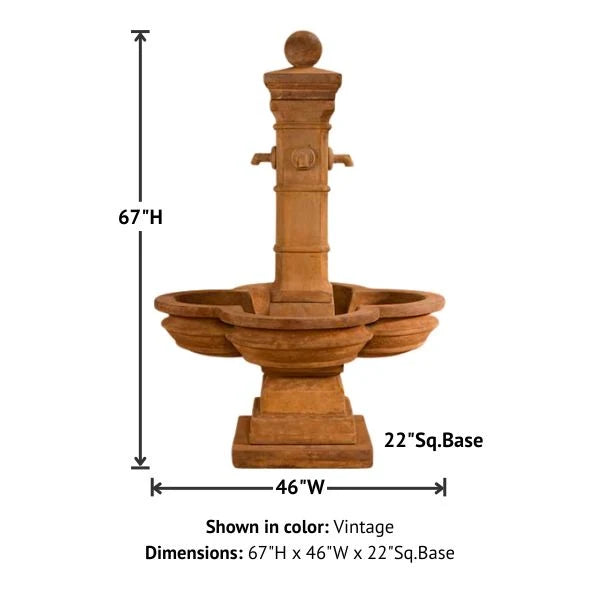 Giannini Garden Grand Avignon Outdoor Courtyard Fountain 1595C