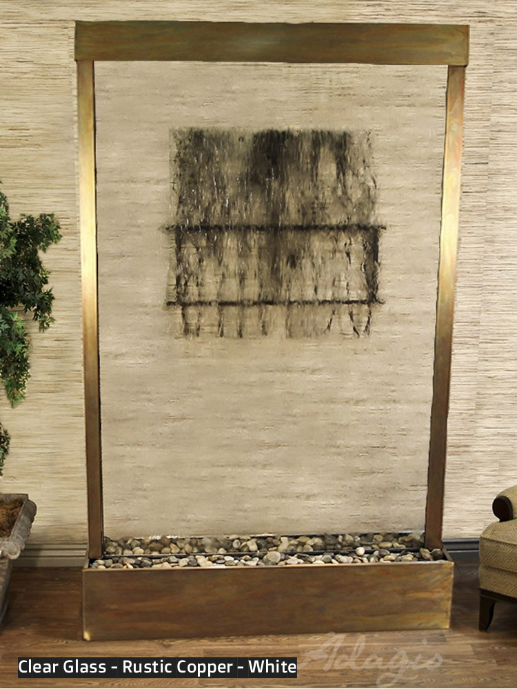 Adagio Grandeur River 96” H x 60” W Indoor Water Floor Fountain GRC1050 (Centered In Base)