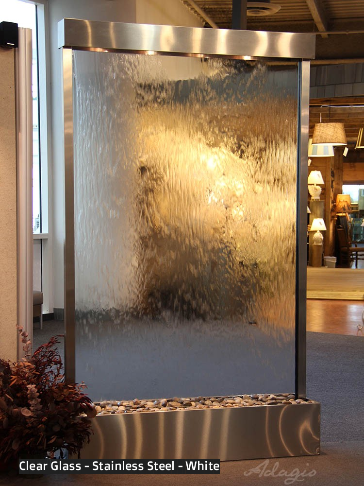 Adagio Grandeur River 96” H x 60” W Indoor Water Floor Fountain GRC1050 (Centered In Base)