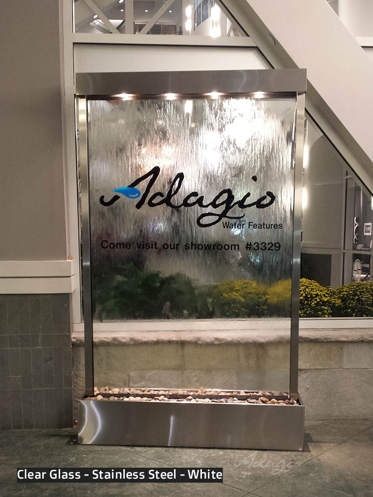 Adagio Grandeur River 96” H x 60” W Indoor Water Floor Fountain GRC1050 (Centered In Base)