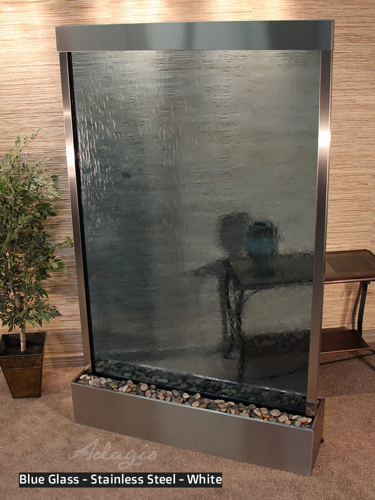 Adagio Grandeur River 96” H x 60” W Indoor Water Floor Fountain GRC1050 (Centered In Base)