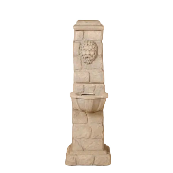 Giannini Garden Green Man Outdoor Column Fountain 1142