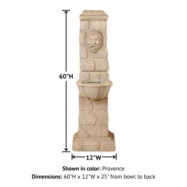 Giannini Garden Green Man Outdoor Column Fountain 1142
