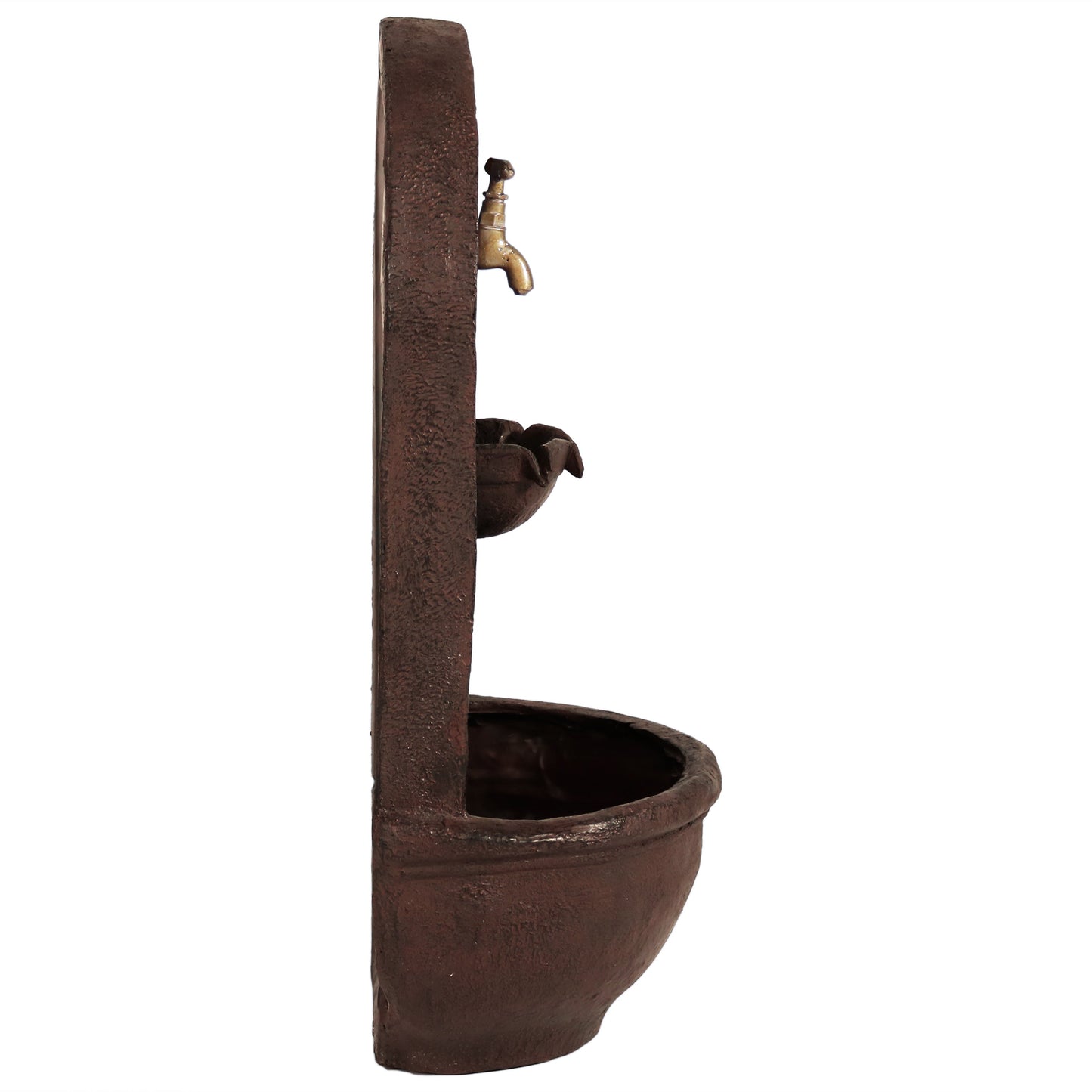 Sunnydaze 26" H Messina Solar Wall Fountain with Battery Backup
