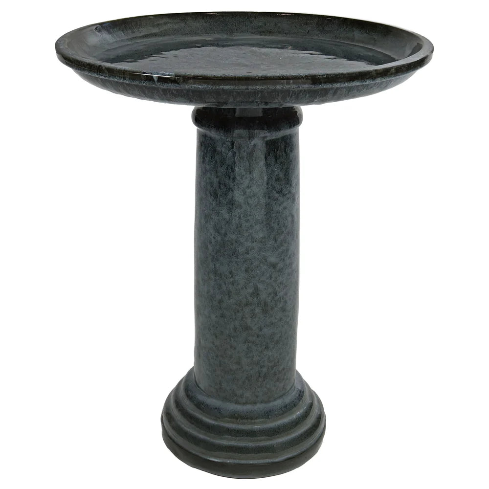 Sunnydaze Toulon 24.5" H Outdoor Ceramic Bird Bath