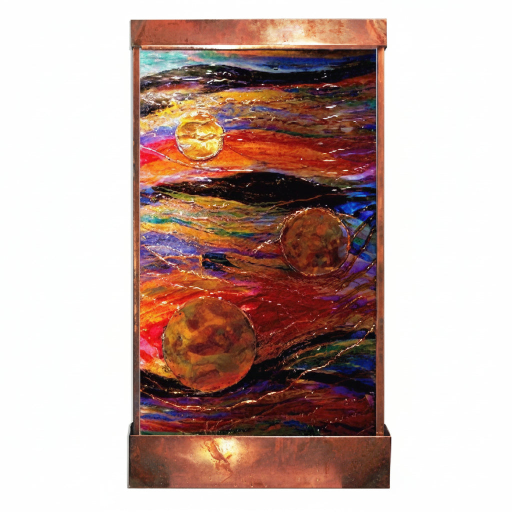 Cameron Harvey Three Suns 48″ H x 28″ W Indoor Wall Fountain