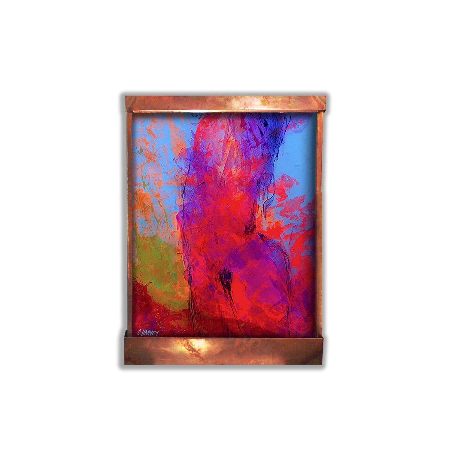 Cameron Harvey Holi Festival of Colors 48″ H x 34″ W Indoor Wall Fountain