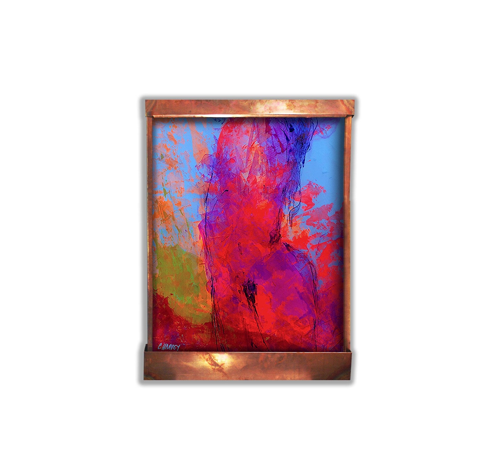 Cameron Harvey Holi Festival of Colors 48″ H x 34″ W Indoor Wall Fountain