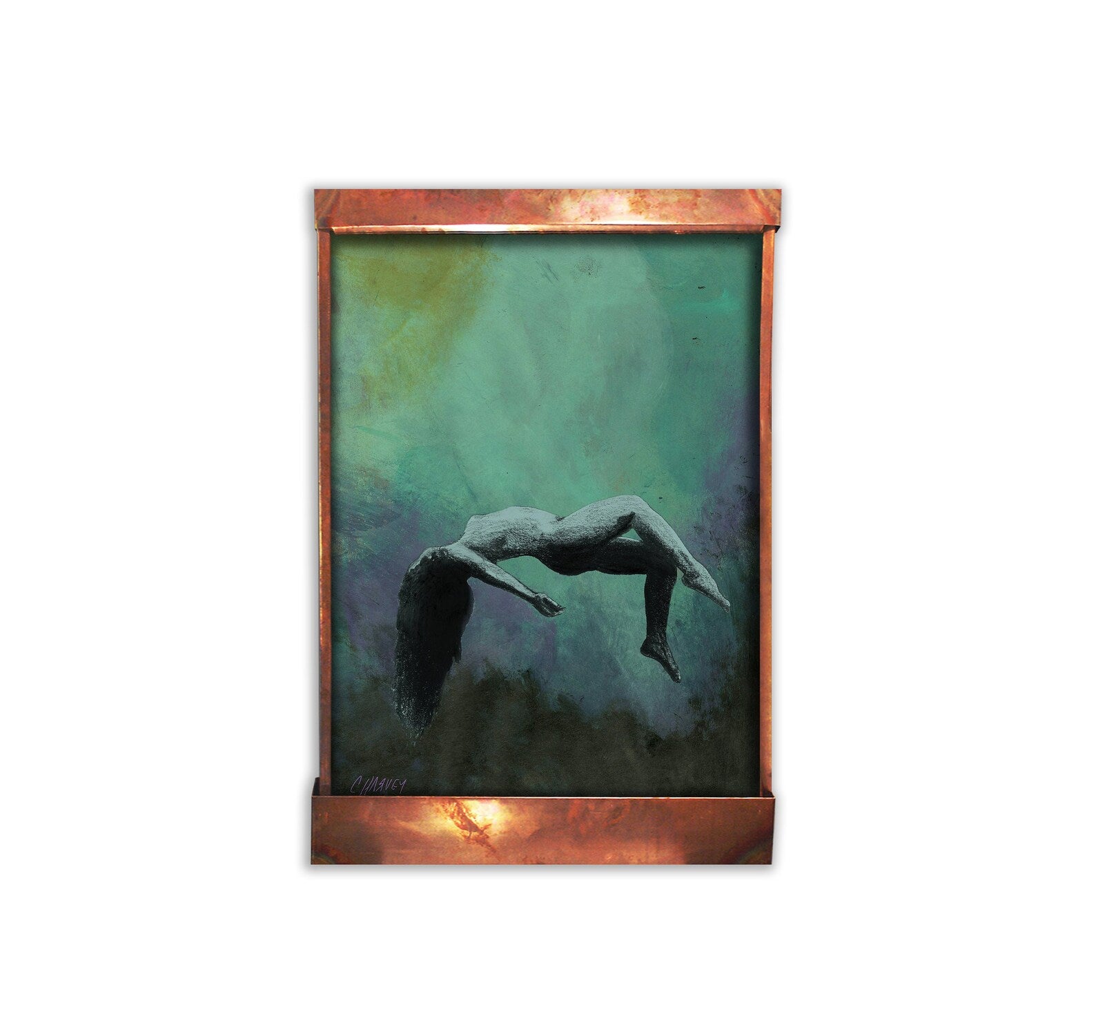 Cameron Harvey Descending to Nod 48″ H x 32″ W Indoor Wall Fountain