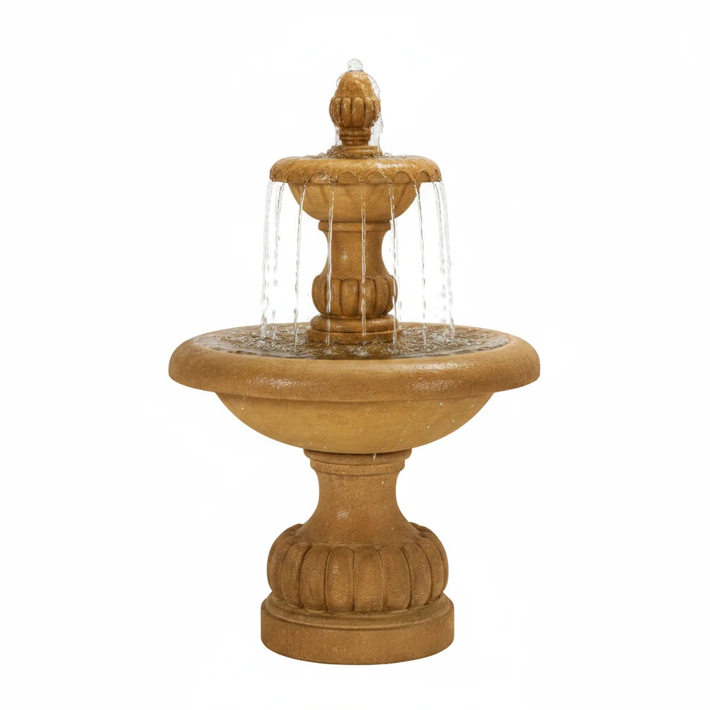Giannini Garden Isola Two Tier Outdoor Water Fountain 1294