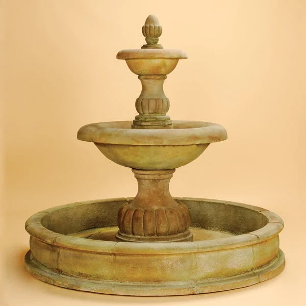 Giannini Garden Isola Two Tier Outdoor Pond Fountain 1293
