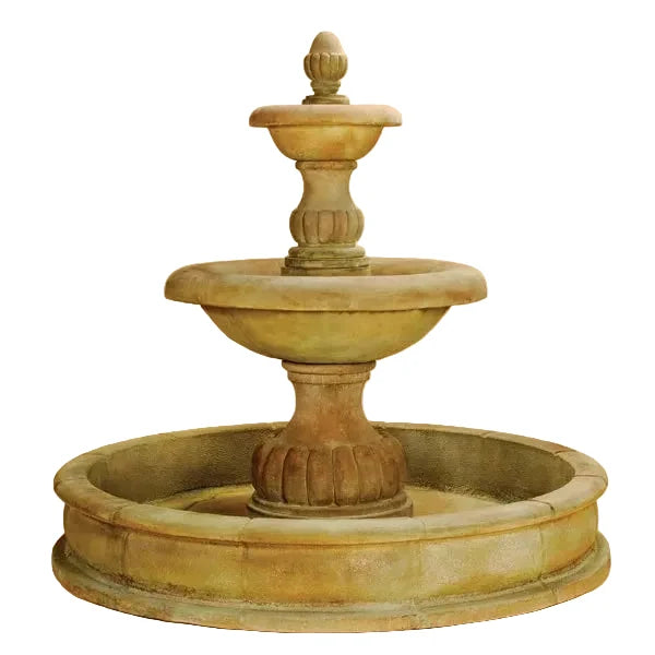 Giannini Garden Isola Two Tier Outdoor Pond Fountain 1293