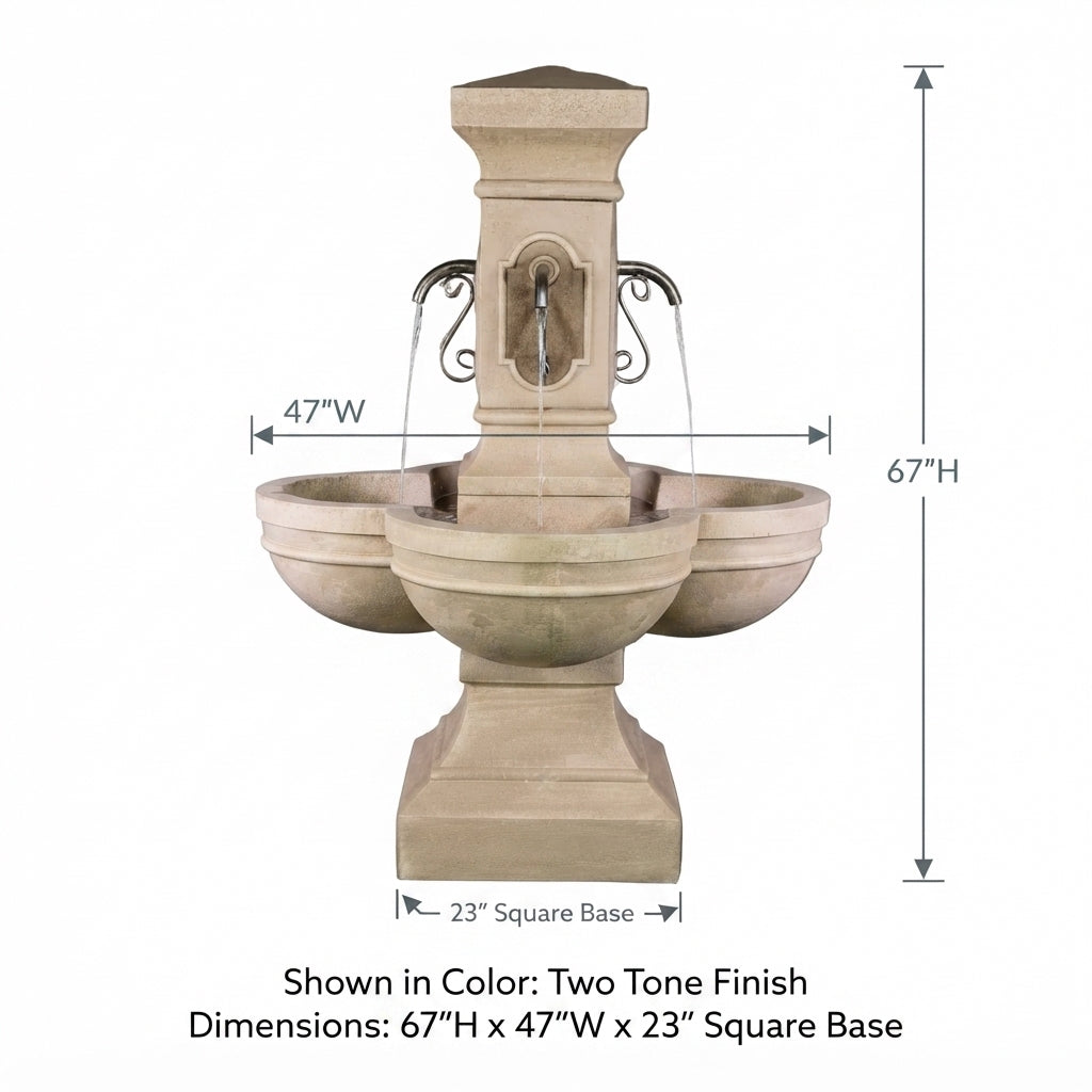 Giannini Garden Navona Outdoor Courtyard Fountain 1845
