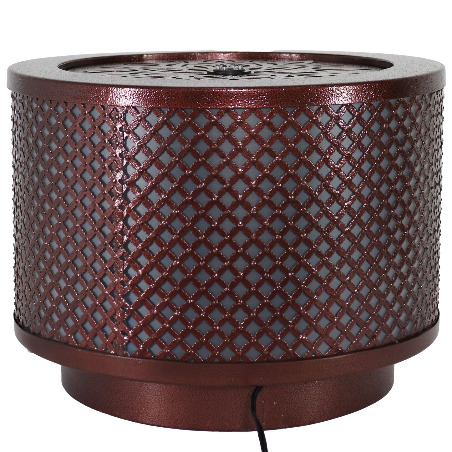 Sunnydaze 11.75" Repeating Diamond Cylinder Iron Outdoor Water Fountain
