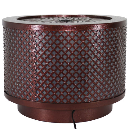 Sunnydaze 11.75" Repeating Diamond Cylinder Iron Outdoor Water Fountain