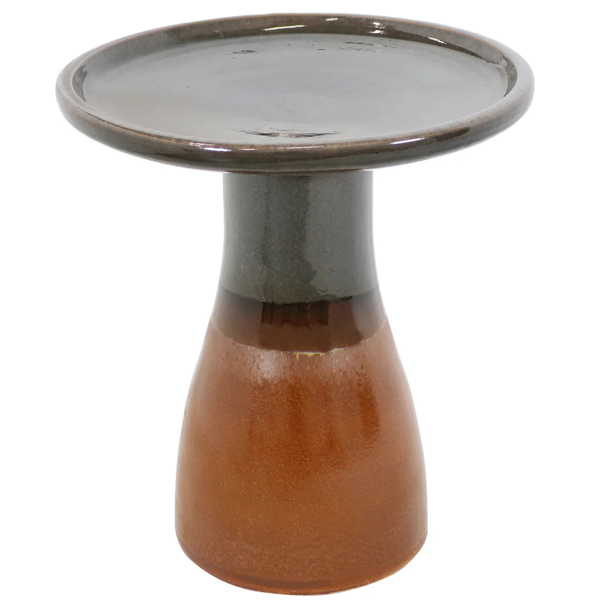 Sunnydaze 18" Glazed Ceramic Outdoor Bird Bath