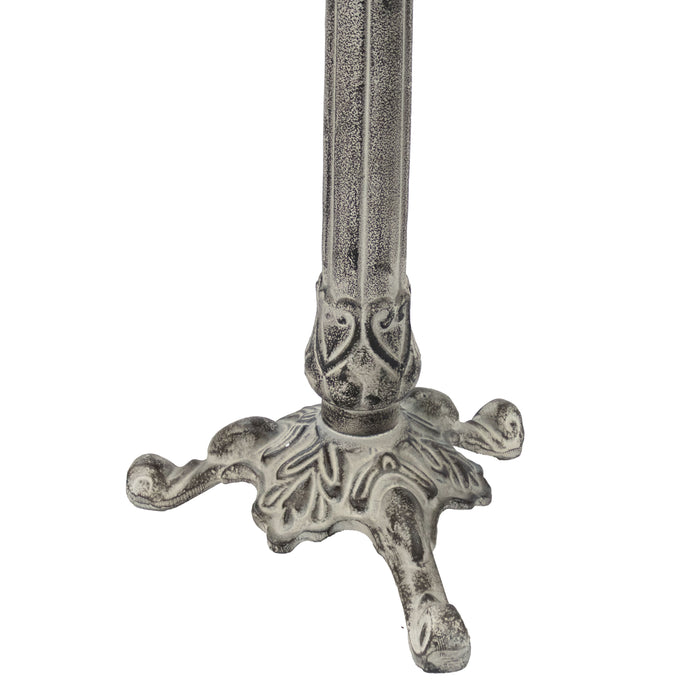 Sunnydaze Bird and Blossom 13" Metal Bird Bath