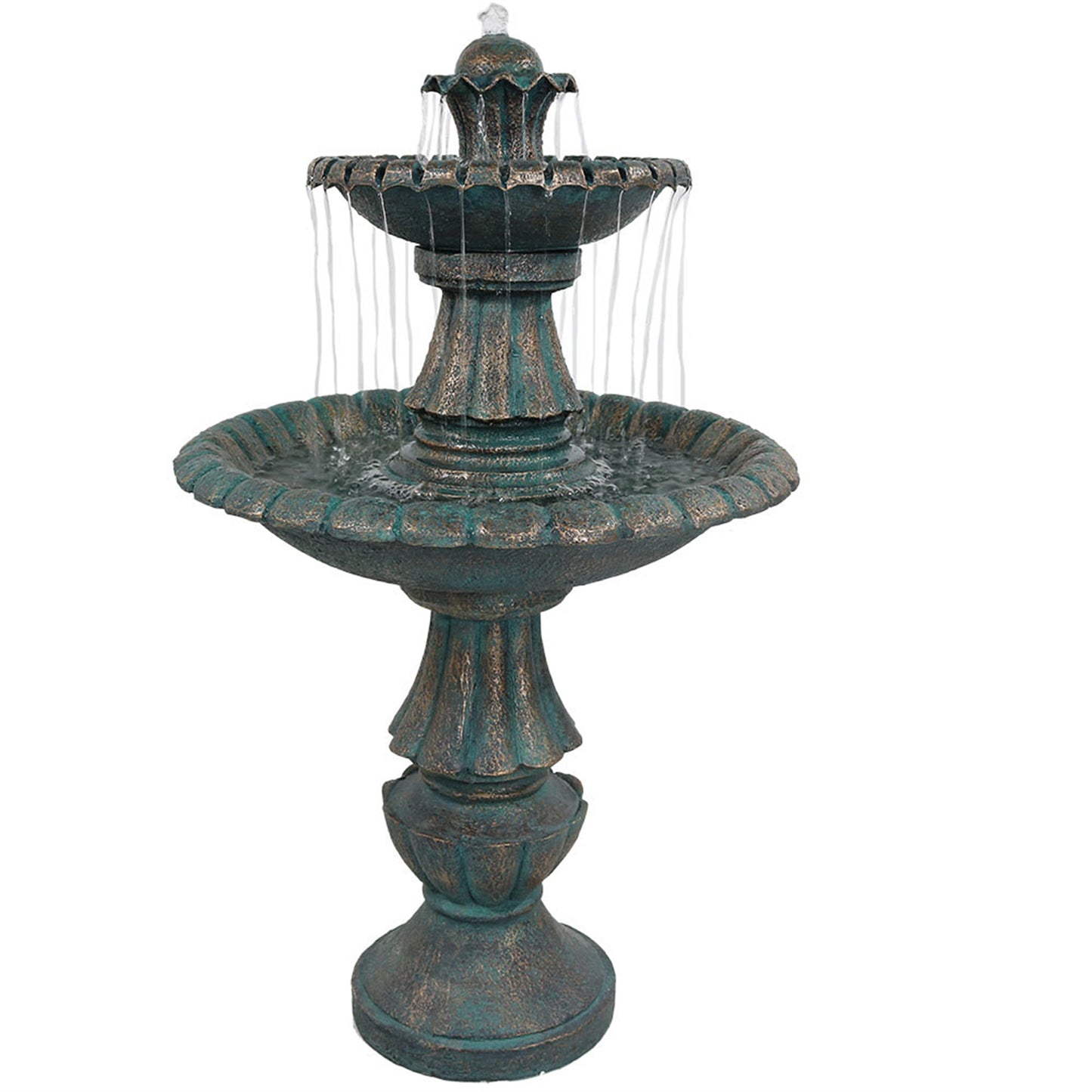 Sunnydaze 41" Nouveau 2-Tier Outdoor Water Fountain