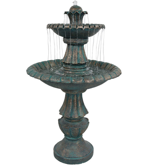 Sunnydaze 41" Nouveau 2-Tier Outdoor Water Fountain