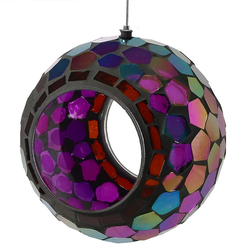 Sunnydaze 6" Mosaic Fly-Through Hanging Bird Feeder