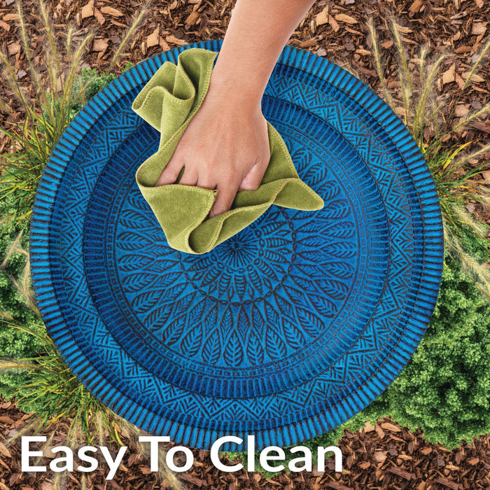 Sunnydaze Backyard Beauty 18" H Metal Bird Bath