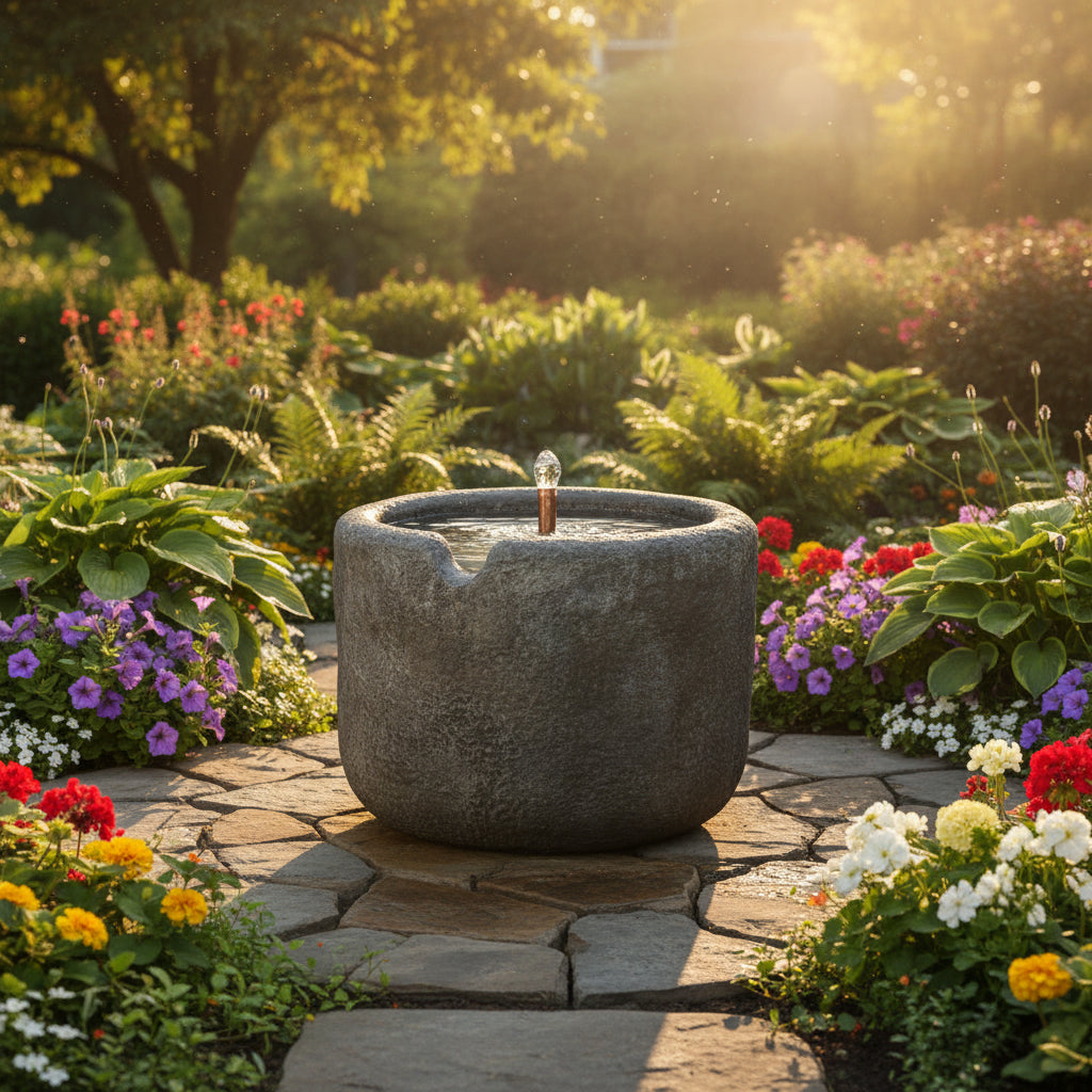 Giannini Garden Ladera Trough Outdoor Water Fountain 1842