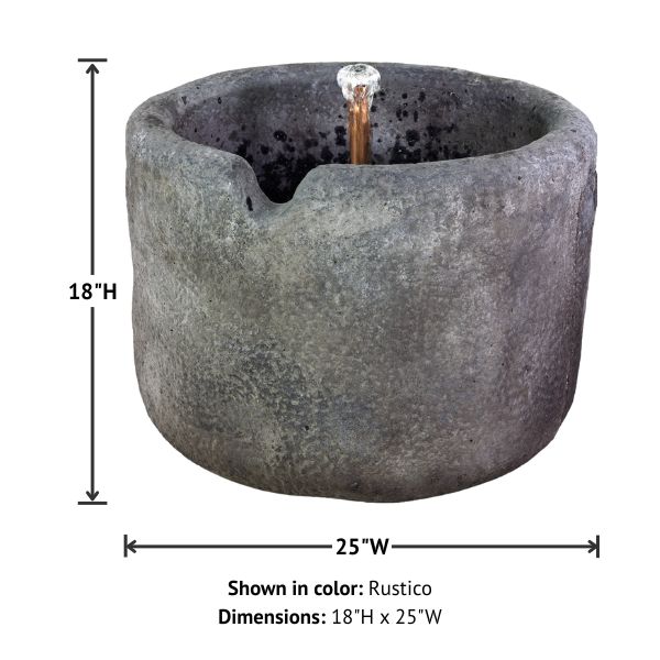 Giannini Garden Ladera Trough Outdoor Water Fountain 1842