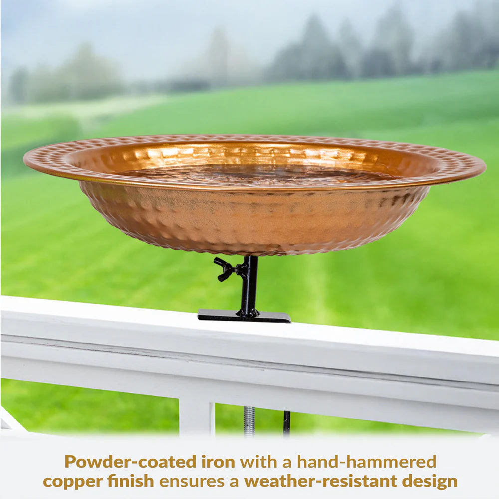 Sunnydaze 12" Diameter Copper Hanging Bird Bath