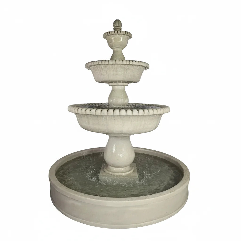 Giannini Garden Malibu Three Tier Outdoor Pond Fountain 1800