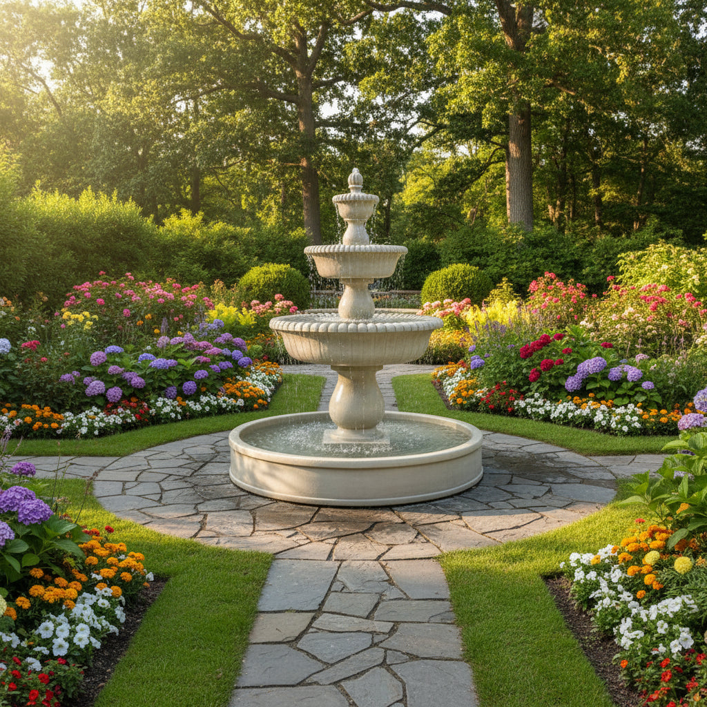 Giannini Garden Malibu Three Tier Outdoor Pond Fountain 1800