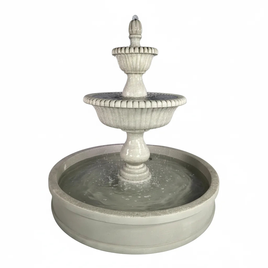 Giannini Garden Malibu Two Tier Outdoor Pond Fountain 1798