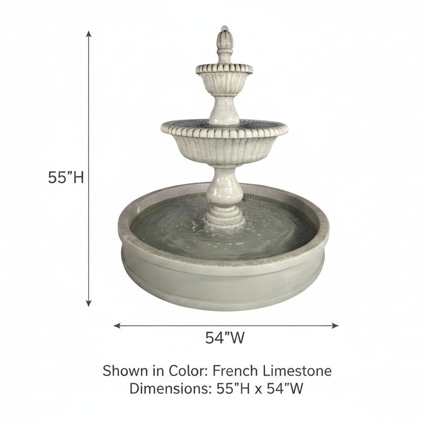 Giannini Garden Malibu Two Tier Outdoor Pond Fountain 1798