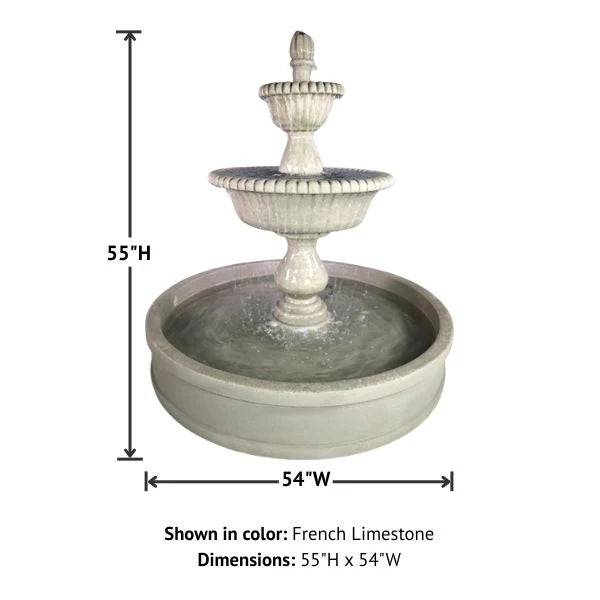 Giannini Garden Malibu Two Tier Outdoor Pond Fountain 1798
