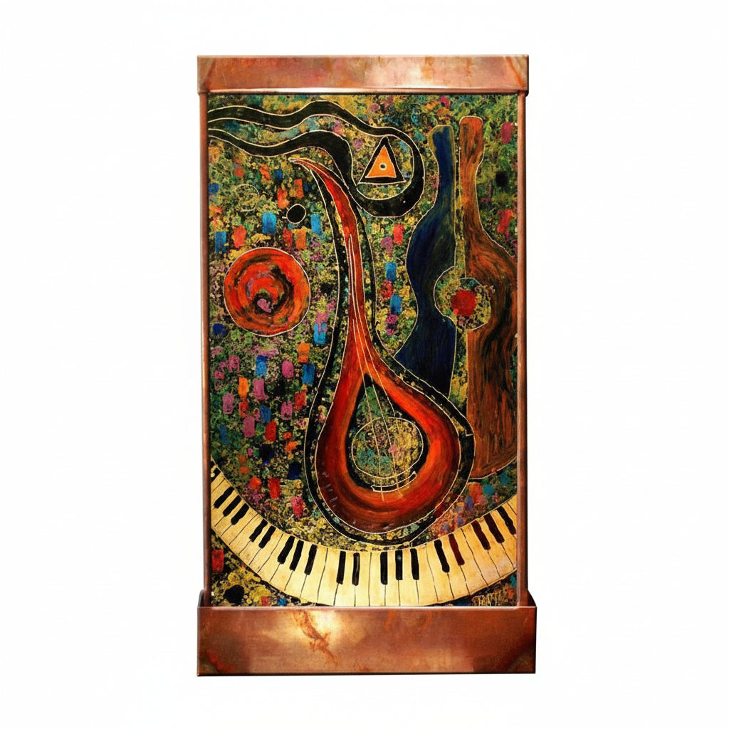Cameron Harvey Mandolin Player Galaxy 48" H x 28" W Indoor Wall Fountain