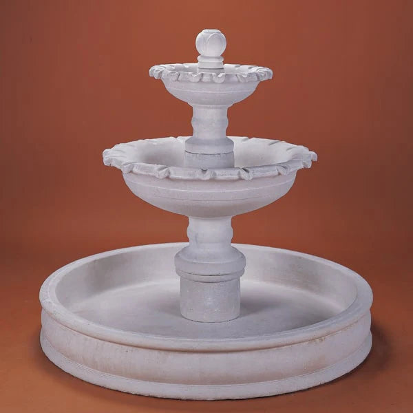 Giannini Garden Marina Two Tier Pond Outdoor Water Fountain 1033