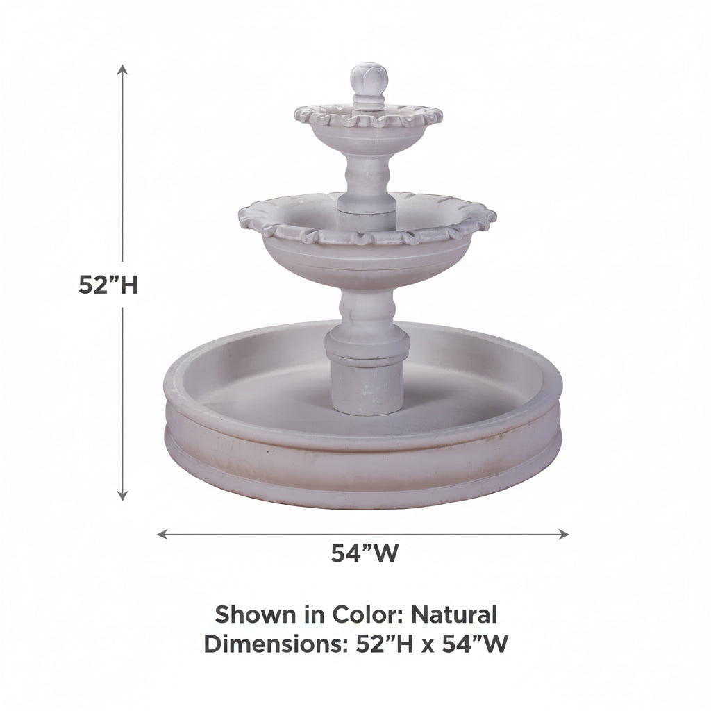 Giannini Garden Marina Two Tier Pond Outdoor Water Fountain 1033