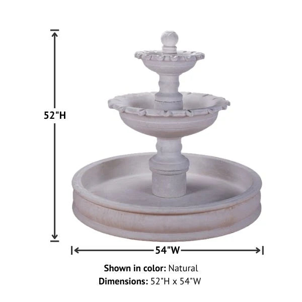 Giannini Garden Marina Two Tier Pond Outdoor Water Fountain 1033