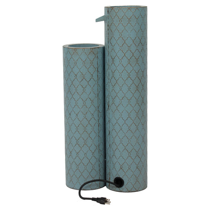 Sunnydaze 27.5" Moroccan Trellis 3-Column Modern Outdoor Water Fountain