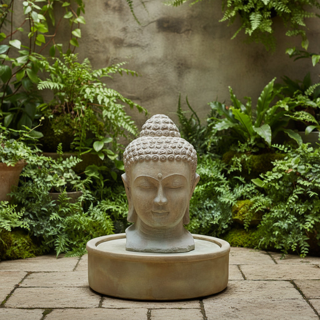 Giannini Garden Meditation Buddha Outdoor Fountain 1554