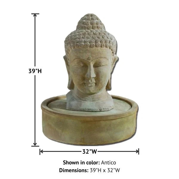 Giannini Garden Meditation Buddha Outdoor Fountain 1554