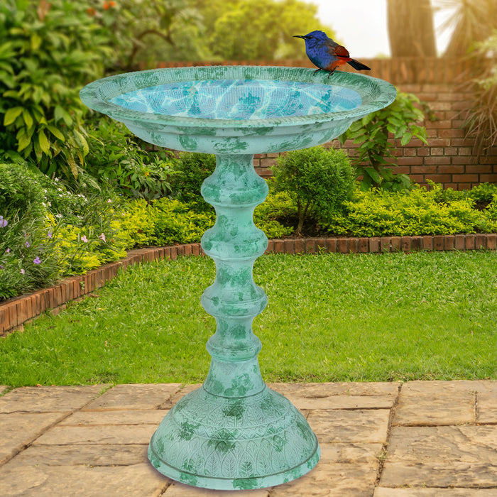 Sunnydaze Backyard Beauty 18" H Metal Bird Bath
