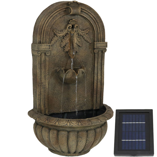 Sunnydaze Florence Solar Outdoor Wall Fountain