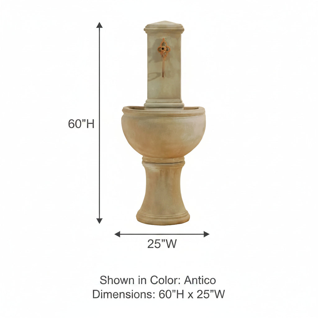 Giannini Garden Modena Outdoor Wall Fountain For Spout 1566C