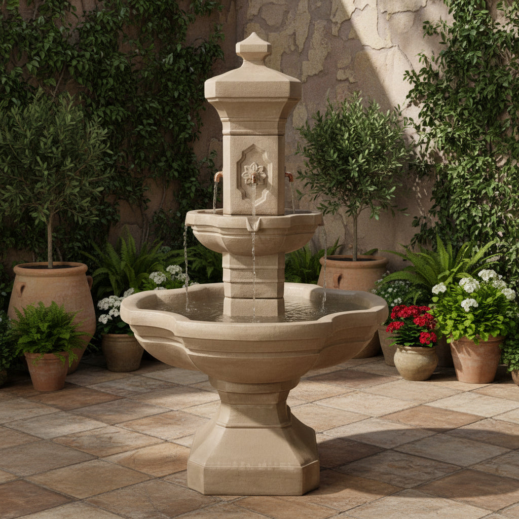 Giannini Garden Monterosso Outdoor Courtyard Fountain 1846C