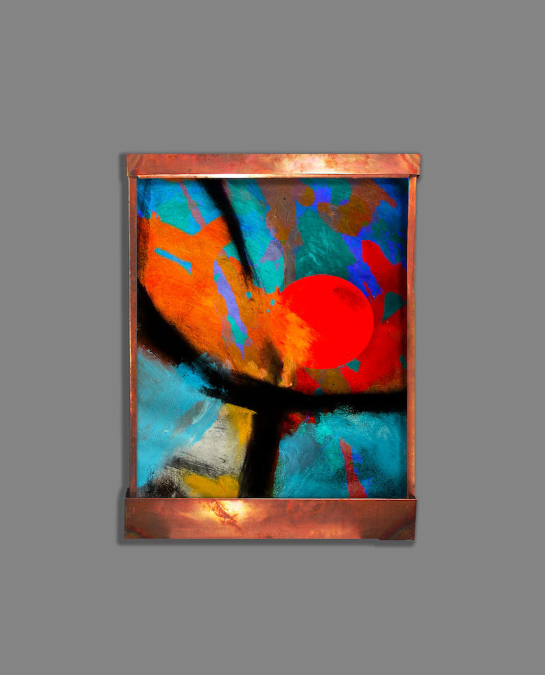 Cameron Harvey Crimson Moon 48″ H x 36″ W Indoor Wall Fountain